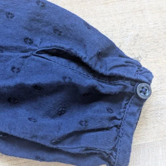 babyGAP Floral Embroidered Navy Blouse - Size 18-24M - Picture 5 of 9